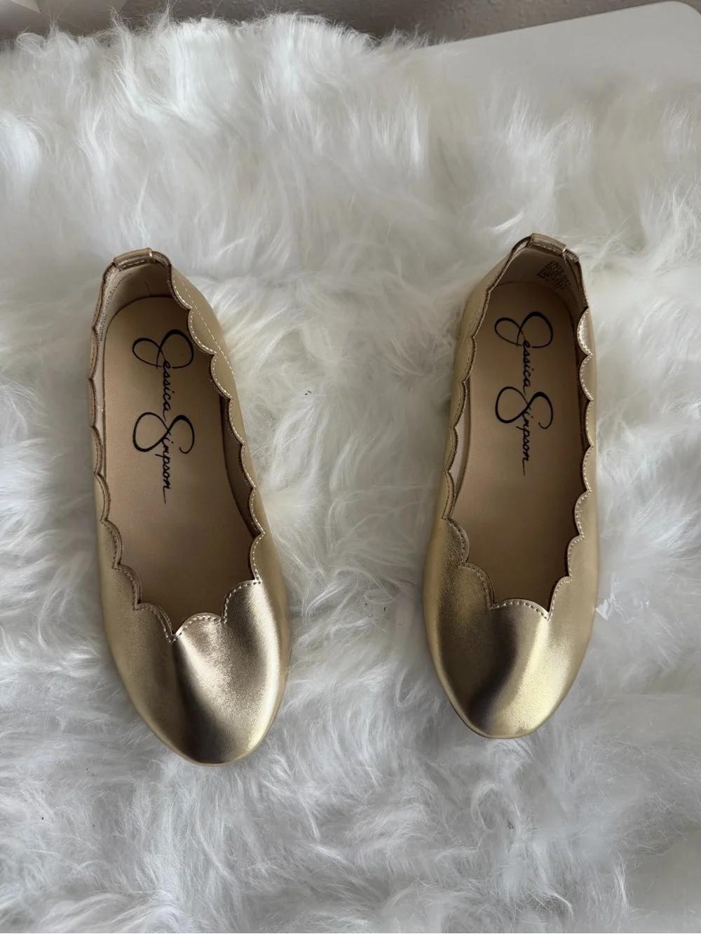 Jessica Simpson shiny metallic